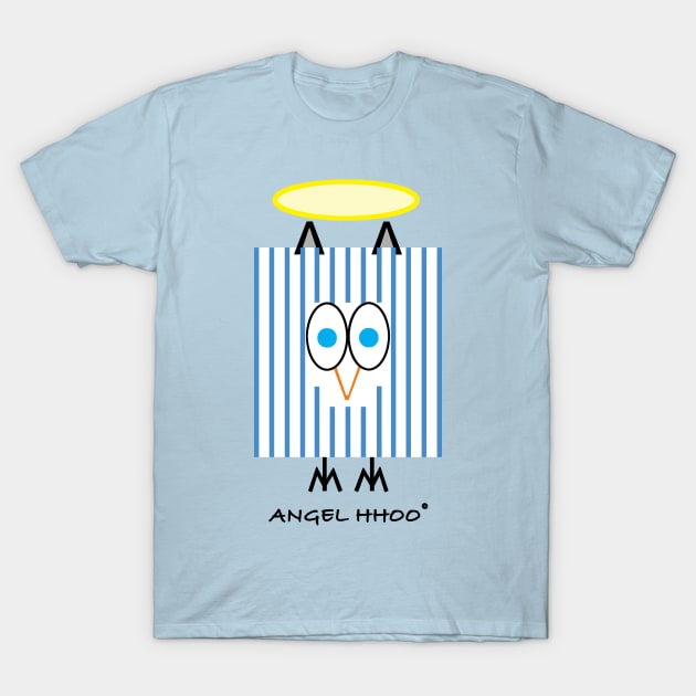 Angel Hhoo Blue T-Shirt by Hhoo Owwl